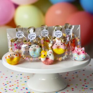 Donut kawaii squishy sleutelhanger traktatie