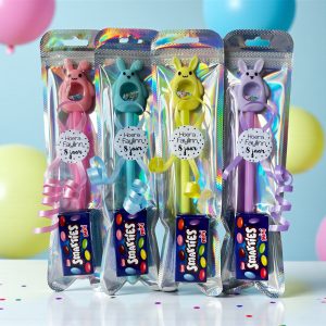 Konijnen glitter pennen traktatie